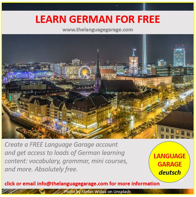 learn German, German lessons, free German vocabulary