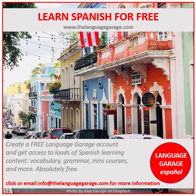 Spanish lesson, learn Spanish, free Spanish
